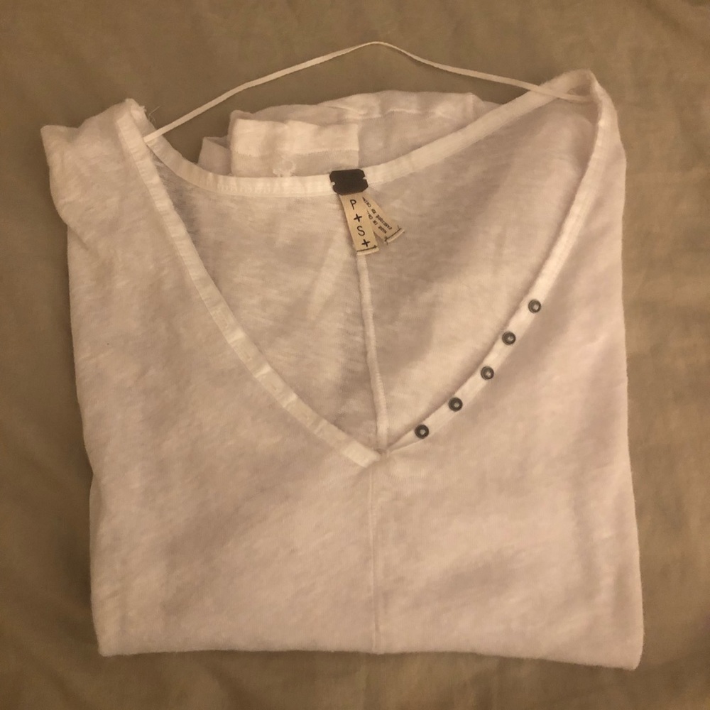 Free people white long sleeve
